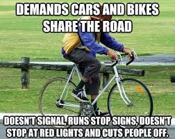 bicycles on road meme